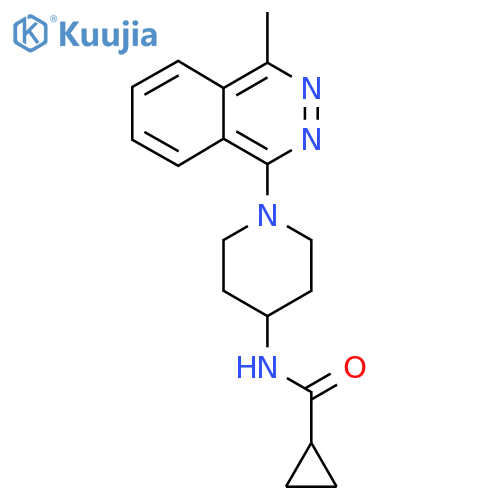 N-[1-(4-methylphthalazin-1-yl)piperidin-4-yl]cyclopropanecarboxamide structure