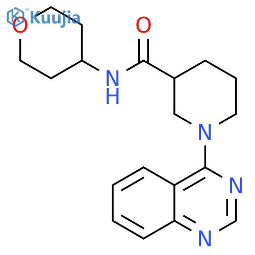 N-(oxan-4-yl)-1-(quinazolin-4-yl)piperidine-3-carboxamide structure