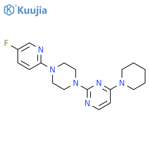 2-[4-(5-fluoropyridin-2-yl)piperazin-1-yl]-4-(piperidin-1-yl)pyrimidine structure