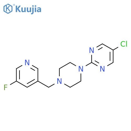 5-chloro-2-{4-[(5-fluoropyridin-3-yl)methyl]piperazin-1-yl}pyrimidine structure