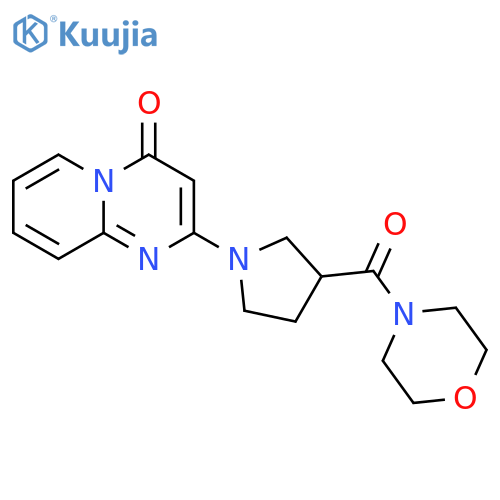 2-[3-(morpholine-4-carbonyl)pyrrolidin-1-yl]-4H-pyrido[1,2-a]pyrimidin-4-one structure