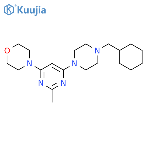4-{6-[4-(cyclohexylmethyl)piperazin-1-yl]-2-methylpyrimidin-4-yl}morpholine structure