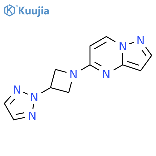 2-(1-{pyrazolo[1,5-a]pyrimidin-5-yl}azetidin-3-yl)-2H-1,2,3-triazole structure