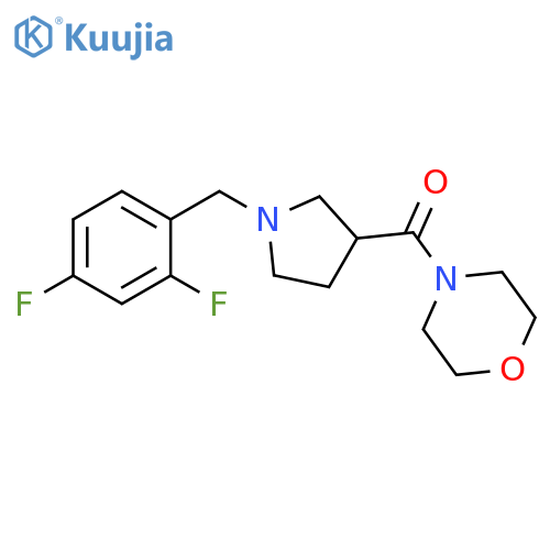 4-{1-[(2,4-difluorophenyl)methyl]pyrrolidine-3-carbonyl}morpholine structure