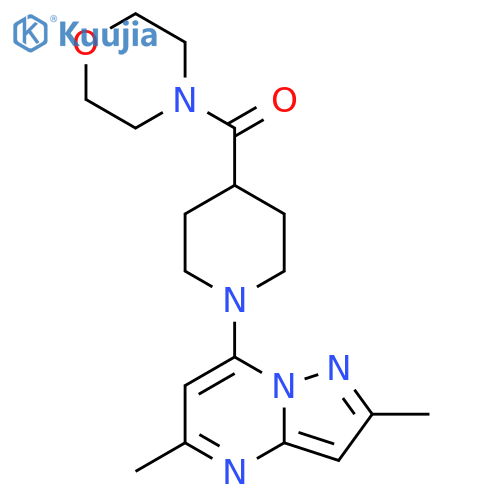 4-(1-{2,5-dimethylpyrazolo[1,5-a]pyrimidin-7-yl}piperidine-4-carbonyl)morpholine structure