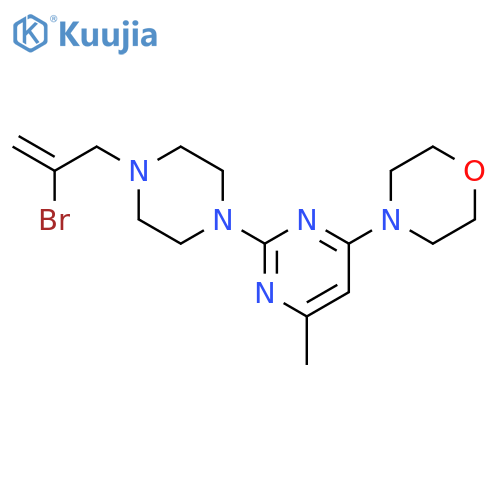 4-{2-[4-(2-bromoprop-2-en-1-yl)piperazin-1-yl]-6-methylpyrimidin-4-yl}morpholine structure