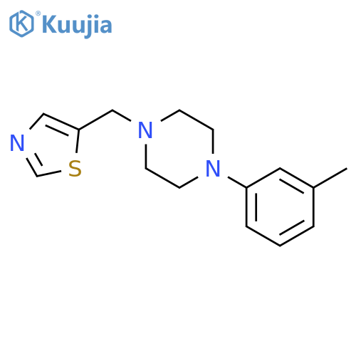 1-(3-methylphenyl)-4-[(1,3-thiazol-5-yl)methyl]piperazine structure