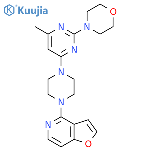 4-[4-(4-{Furo[3,2-c]pyridin-4-yl}piperazin-1-yl)-6-methylpyrimidin-2-yl]morpholine structure