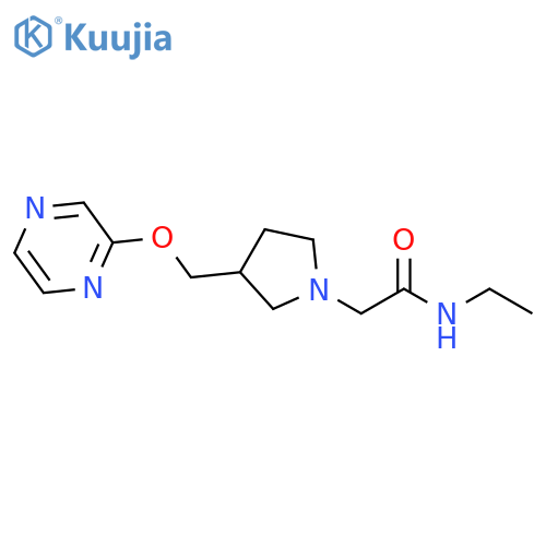 N-ethyl-2-{3-[(pyrazin-2-yloxy)methyl]pyrrolidin-1-yl}acetamide structure
