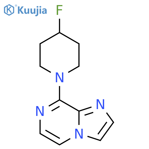 4-fluoro-1-{imidazo[1,2-a]pyrazin-8-yl}piperidine structure