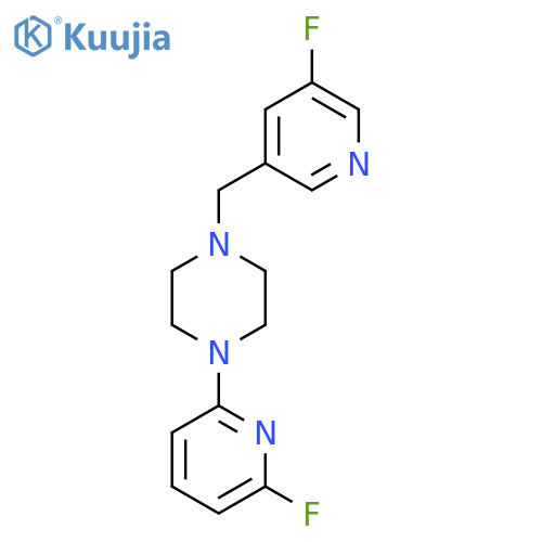 1-(6-Fluoropyridin-2-yl)-4-[(5-fluoropyridin-3-yl)methyl]piperazine structure
