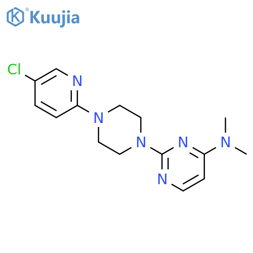 2-[4-(5-chloropyridin-2-yl)piperazin-1-yl]-N,N-dimethylpyrimidin-4-amine structure