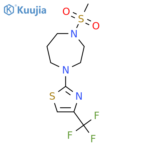 1-Methanesulfonyl-4-[4-(trifluoromethyl)-1,3-thiazol-2-yl]-1,4-diazepane structure