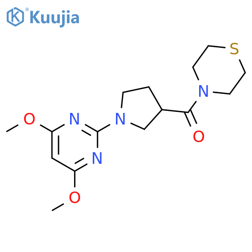 4-[1-(4,6-dimethoxypyrimidin-2-yl)pyrrolidine-3-carbonyl]thiomorpholine structure
