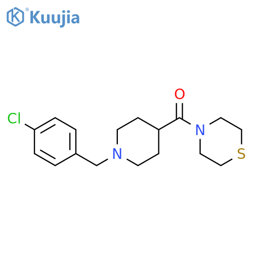 4-{1-[(4-chlorophenyl)methyl]piperidine-4-carbonyl}thiomorpholine structure