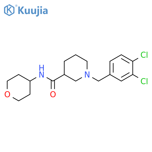 1-[(3,4-dichlorophenyl)methyl]-N-(oxan-4-yl)piperidine-3-carboxamide structure