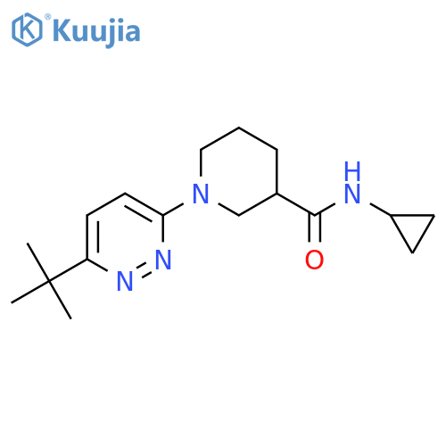 1-(6-tert-butylpyridazin-3-yl)-N-cyclopropylpiperidine-3-carboxamide structure
