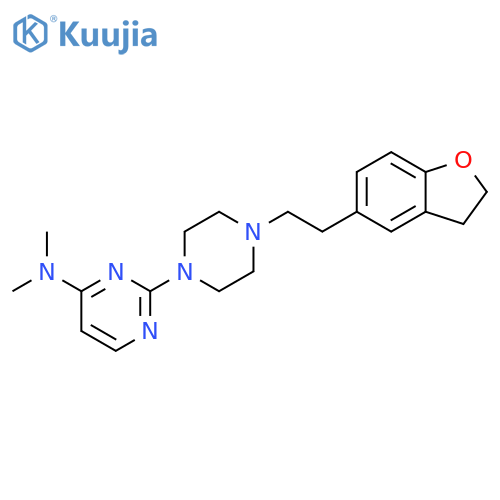 2-{4-[2-(2,3-dihydro-1-benzofuran-5-yl)ethyl]piperazin-1-yl}-N,N-dimethylpyrimidin-4-amine structure