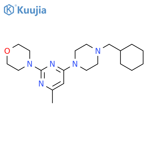 4-{4-[4-(cyclohexylmethyl)piperazin-1-yl]-6-methylpyrimidin-2-yl}morpholine structure