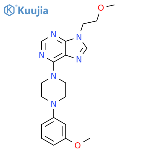 9-(2-methoxyethyl)-6-4-(3-methoxyphenyl)piperazin-1-yl-9H-purine structure