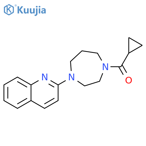 2-(4-cyclopropanecarbonyl-1,4-diazepan-1-yl)quinoline structure