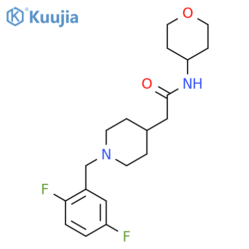 2-{1-[(2,5-difluorophenyl)methyl]piperidin-4-yl}-N-(oxan-4-yl)acetamide structure