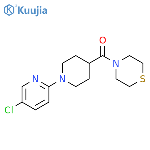 4-[1-(5-chloropyridin-2-yl)piperidine-4-carbonyl]thiomorpholine structure