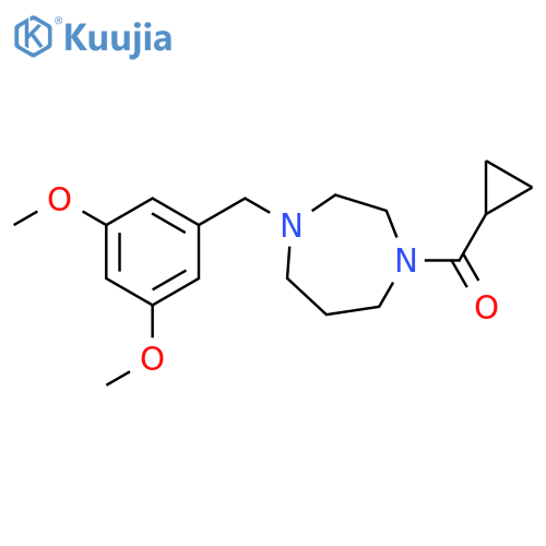 1-cyclopropanecarbonyl-4-[(3,5-dimethoxyphenyl)methyl]-1,4-diazepane structure