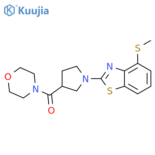 4-(methylsulfanyl)-2-[3-(morpholine-4-carbonyl)pyrrolidin-1-yl]-1,3-benzothiazole structure