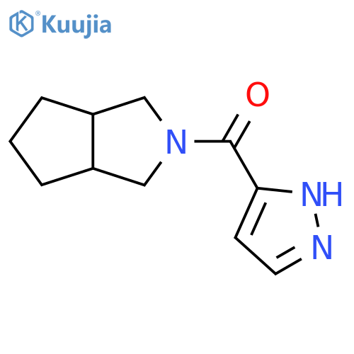 3-{octahydrocyclopenta[c]pyrrole-2-carbonyl}-1H-pyrazole structure