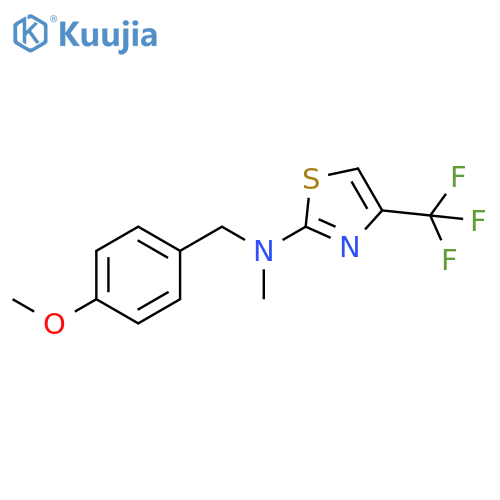 N-[(4-methoxyphenyl)methyl]-N-methyl-4-(trifluoromethyl)-1,3-thiazol-2-amine structure