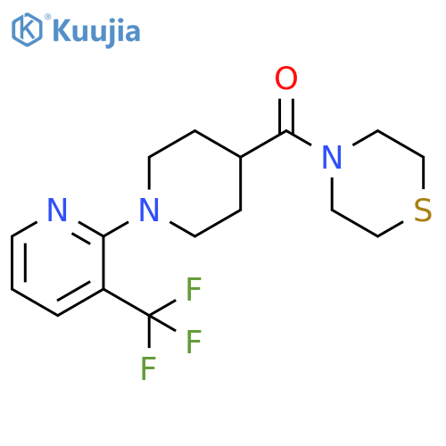 4-{1-3-(trifluoromethyl)pyridin-2-ylpiperidine-4-carbonyl}thiomorpholine structure