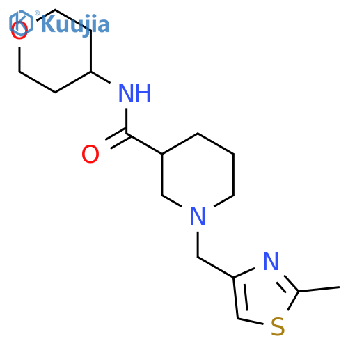 1-[(2-methyl-1,3-thiazol-4-yl)methyl]-N-(oxan-4-yl)piperidine-3-carboxamide structure