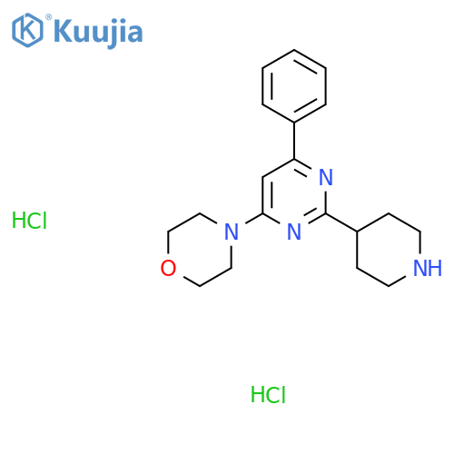 4-[6-Phenyl-2-(piperidin-4-yl)pyrimidin-4-yl]morpholine dihydrochloride structure