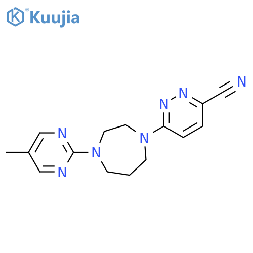 6-[4-(5-methylpyrimidin-2-yl)-1,4-diazepan-1-yl]pyridazine-3-carbonitrile structure