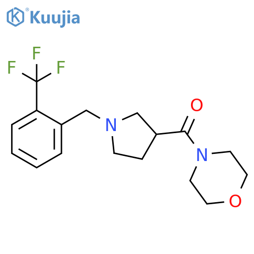 4-(1-{[2-(trifluoromethyl)phenyl]methyl}pyrrolidine-3-carbonyl)morpholine structure