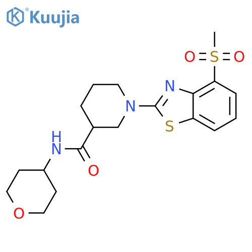 1-(4-methanesulfonyl-1,3-benzothiazol-2-yl)-N-(oxan-4-yl)piperidine-3-carboxamide structure