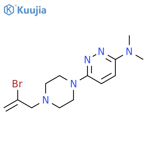 6-[4-(2-bromoprop-2-en-1-yl)piperazin-1-yl]-N,N-dimethylpyridazin-3-amine structure