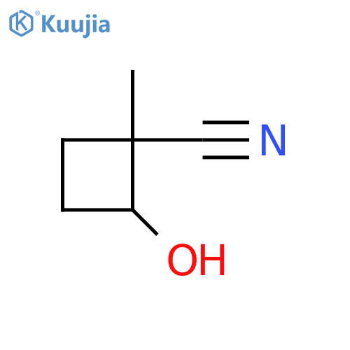 2-hydroxy-1-methylcyclobutane-1-carbonitrile structure
