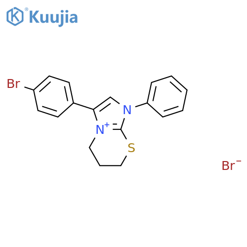 3-(4-bromophenyl)-1-phenyl-5H,6H,7H-1-imidazo2,1-b1,3thiazin-1-ylium bromide structure