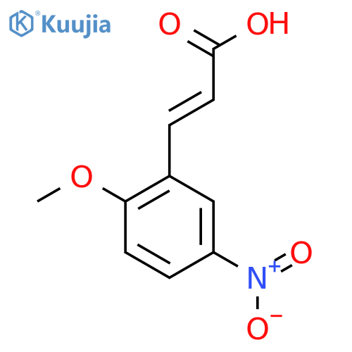 3-(2-methoxy-5-nitrophenyl)prop-2-enoic acid structure