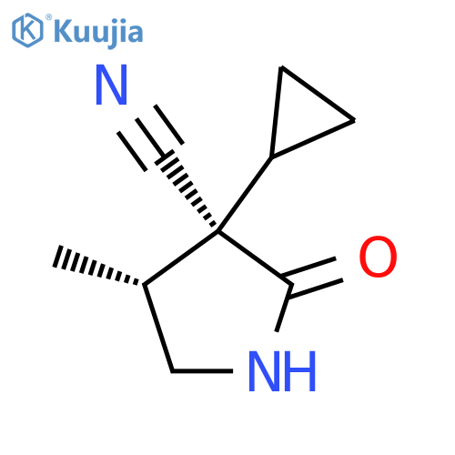 (3R,4R)-3-Cyclopropyl-4-methyl-2-oxo-pyrrolidine-3-carbonitrile structure