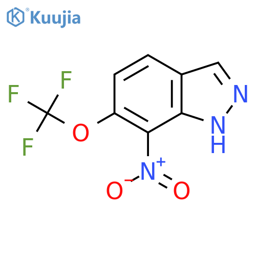 7-nitro-6-(trifluoromethoxy)-1H-indazole structure