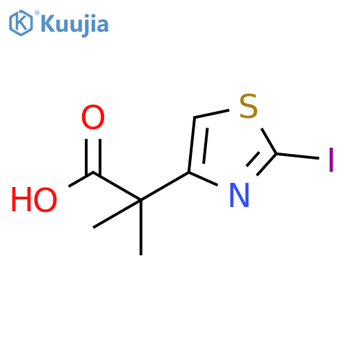 4-Thiazoleacetic acid, 2-iodo-α,α-dimethyl- structure