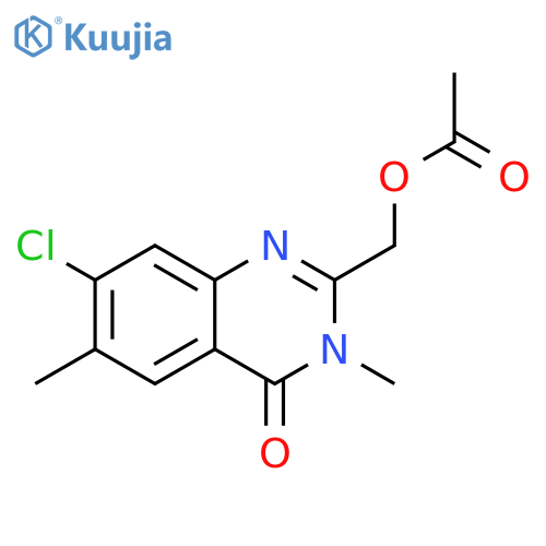 (7-Chloro-3,6-dimethyl-4-oxo-3,4-dihydroquinazolin-2-yl)methyl acetate structure