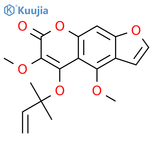 7H-Furo[3,2-g][1]benzopyran-7-one,5-[(1,1-dimethyl-2-propen-1-yl)oxy]-4,6-dimethoxy- structure