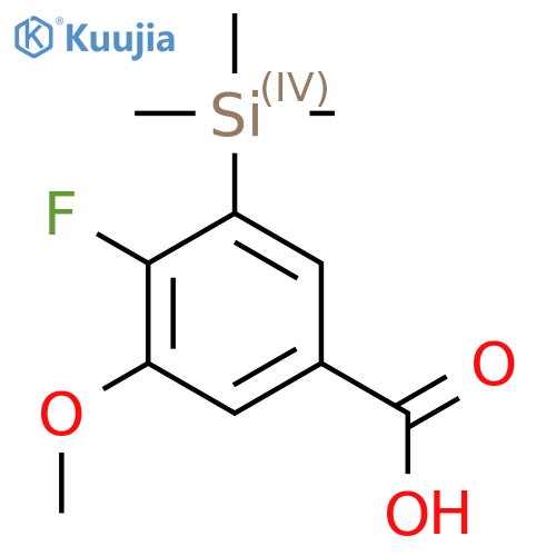 4-Fluoro-3-methoxy-5-(trimethylsilyl)benZoic acid structure