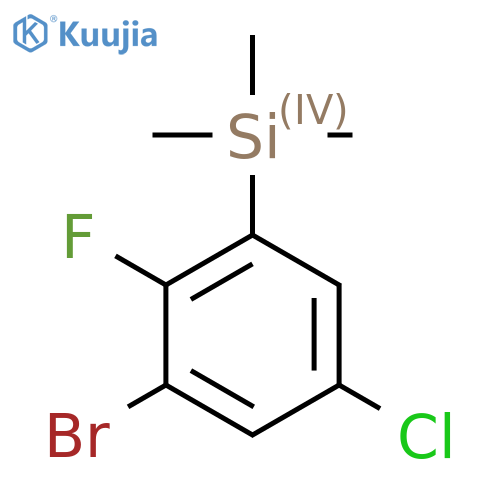 (3-Bromo-5-chloro-2-fluorophenyl)trimethylsilane structure