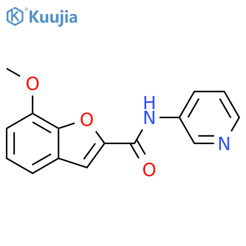 7-methoxy-N-(pyridin-3-yl)-1-benzofuran-2-carboxamide structure