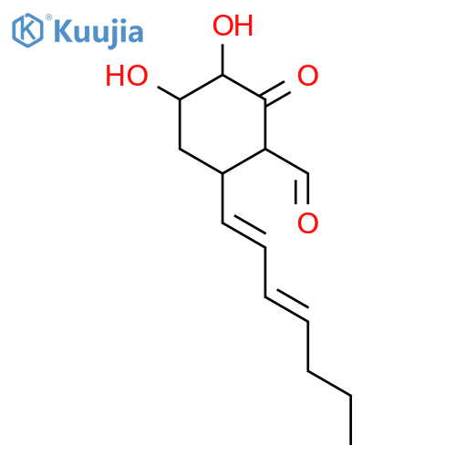 Cyclohexanecarboxaldehyde,6-(1,3-heptadien-1-yl)-3,4-dihydroxy-2-oxo- structure